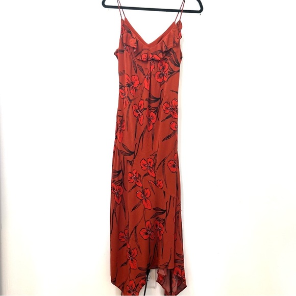 Anthropologie Ruffled V neck slip dress XLP Sundress, resort, wedding guest - Picture 5 of 12
